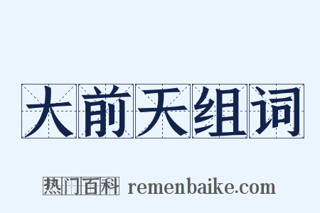 大前天组词是什么意思的图片